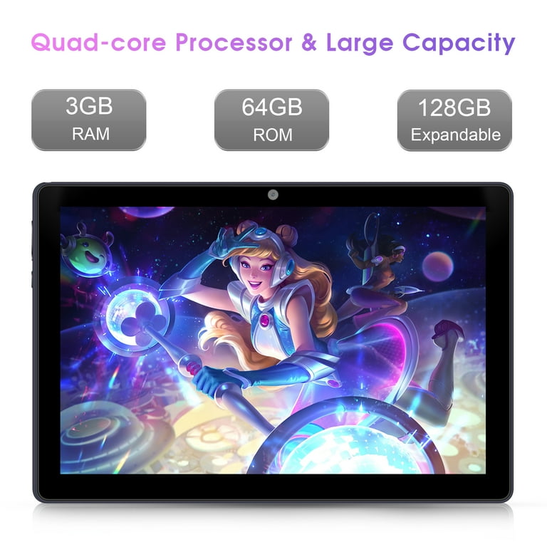 WeTap 10 Inch Android 12 Tablet, 64GB, Dual Camera, Quad