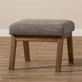 thumbnail image 5 of Allora Upholstered Ottoman in Gravel Gray and Walnut, 5 of 6