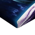 thumbnail image 2 of Ambesonne Space Fitted Sheet, Universe with Planets, Full Size, Blue Purple, 2 of 3