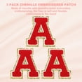 thumbnail image 3 of Parche de letra de chenilla, parches autoadhesivos letra-A, 3 of 6