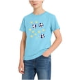 thumbnail image 2 of SGFCWSX Kids T Shirts Crew Neck Short Sleeve Football Print Casual Sports Tees for Boys Light Blue Size 10, 2 of 7