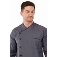 thumbnail image 4 of MONK ITALY Men's Multi-Color 3/4 Sleeve Single Breasted Chef Coat, SIZE (XS-6XL), 4 of 7