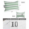 thumbnail image 3 of Pack of 4 Outdoor Lumbar Pillow Covers 12x20 Inch, Green Grey Stripe Waterproof Throw Pillow Covers Set, Farmhouse Modern Art Striped Indoor&Outdoor Decorative Cushion Cases for Patio Porch Car, 3 of 7