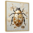 thumbnail image 2 of Designart "The Vintage Minimalism Of The Golden Beetle" Insects & Bugs Floater Framed Canvas Wall Art, 2 of 5