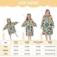 thumbnail image 4 of FORMRS Wearable Blanket Hoodie with Sleeves for Kids Cozy Flannel Sweatshirt, Vibrant Floral, 4 of 7