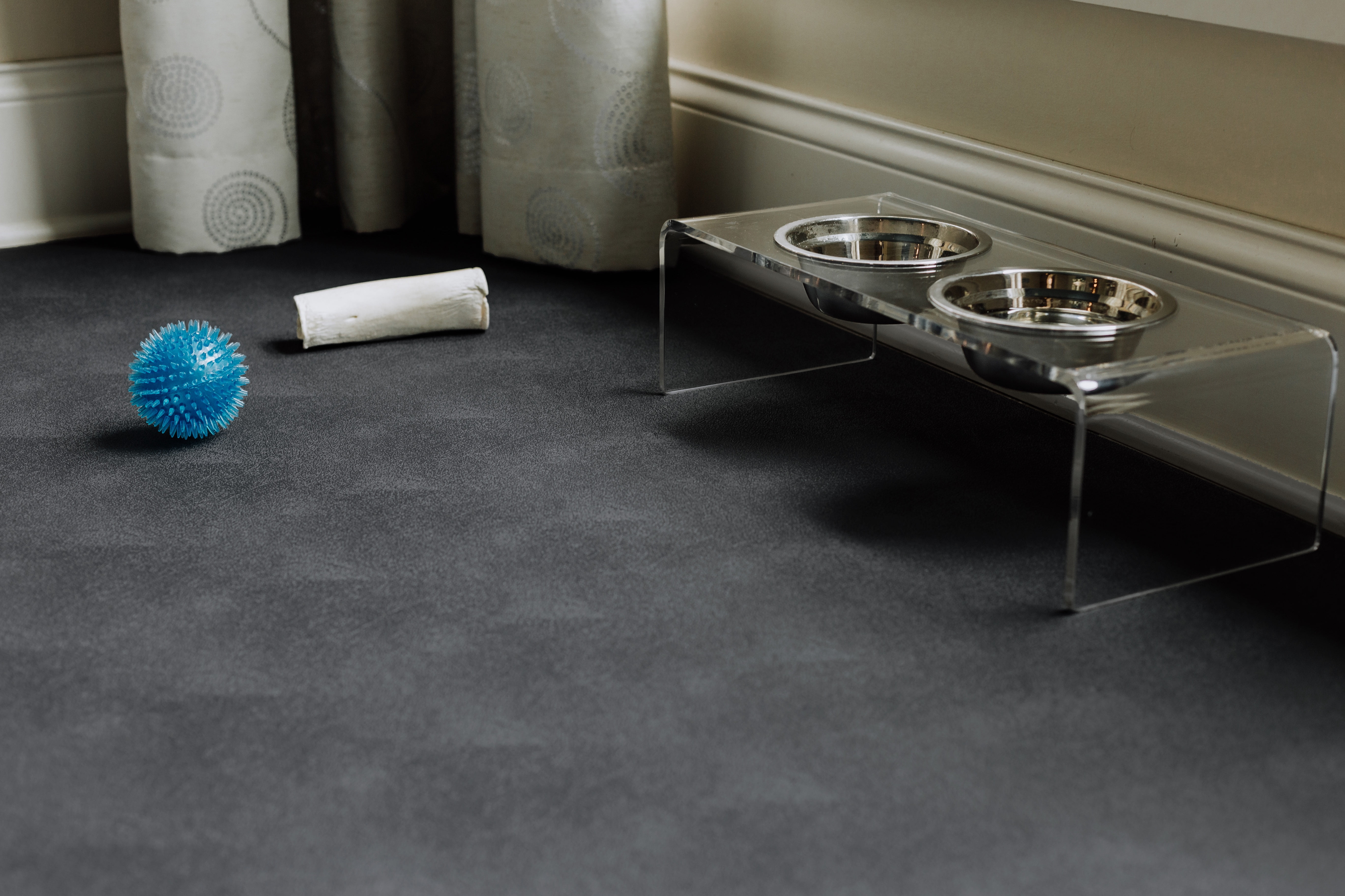 visit the g-floor store Levant Texture Protective Vinyl Floor Covering Pets 7.5ft x 17ft Gray