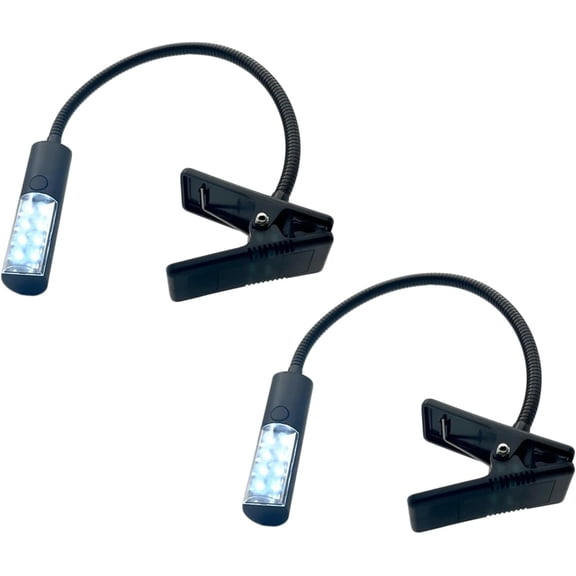 Nexgrill Revelry Flexible LED Light, Magnetic Base with Clamp, Perfect Accessory for Outdoor BBQs, Camping, and Tailgating, Black, 530-0075B (2-Pack)