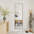 thumbnail image 3 of TINKLE WELL Rectangle Full-Length Mirror, 59"x16" Inch Freestanding, Wall-Mounted or Leaning Floor Mirror, Sleek Black Aluminum Alloy Frame, Placed in Bedroom, Cloakroom, or Living Room, 3 of 7
