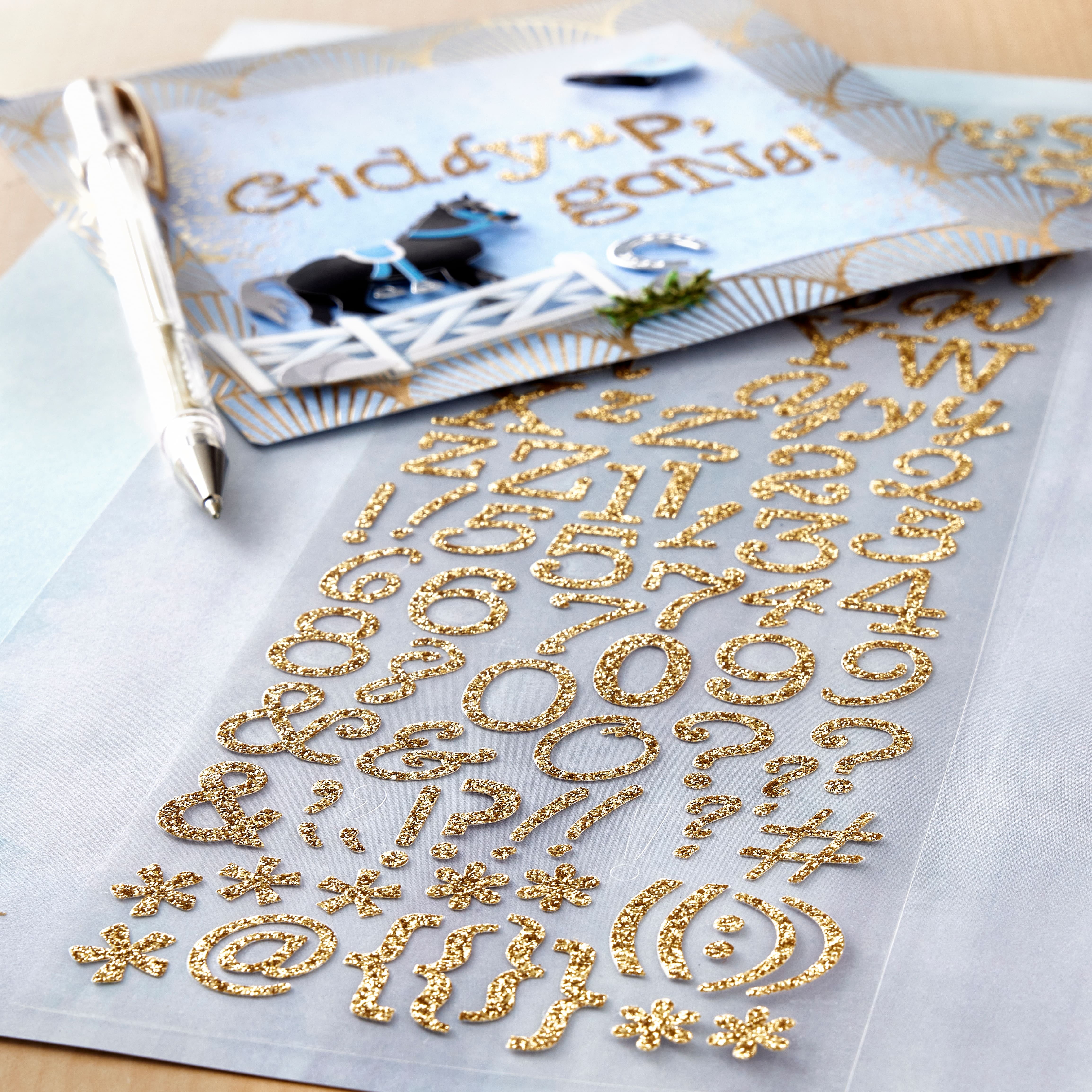 Gold Glitter Alphabet Stickers by Recollections™ 