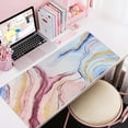 thumbnail image 2 of Gaming Mouse Pad, Desk Pad with Non-Slip Base Extended Large Mouse Pad XXL Keyboard Mouse Pad Desk Mat On Top of Desks for Work, Game, Office, Home - Pink Blue Marble (35.4x15.7 in), 2 of 5