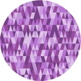 thumbnail image 1 of Ahgly Company Machine Washable Indoor Round Transitional Violet Purple Area Rugs, 8' Round, 1 of 7