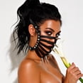 thumbnail image 2 of Máscara con tachuelas y remaches de púas para mujer, BDSM fetiche de cuero, máscara Steampunk para adultos, Cosplay de Halloween, máscaras faciales de fiesta de Anime, juego de calamar, 2 of 4
