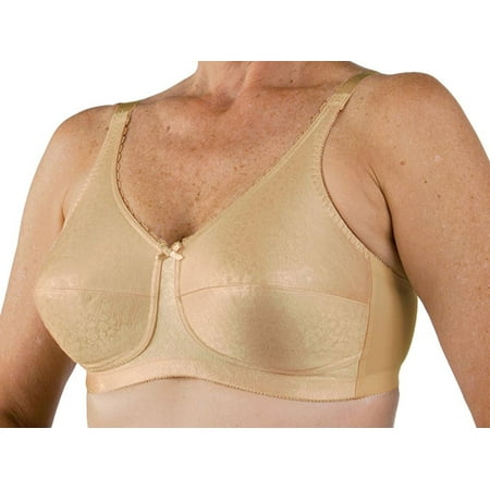 

Post Mastectomy Nylon Knit Fiberfill Bra 40AA Blush Beige