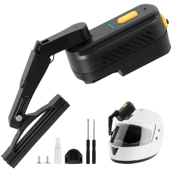 Motorcycle Helmet Wiper Waterproof Motorcycle Windshield Wiper 1200mAh Rechargeable Motorcycle Helmet Windshield Wiper 2 Adjustable Speeds Retractable Universal for Motorbike Helmet Windshield