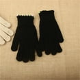 thumbnail image 3 of STETMN Women's Winter Knit Gloves Colorful Dot Cuff Trendy Gloves Touch Screen Elastic Warm Gloves, 3 of 3
