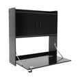 thumbnail image 6 of Black PVC 58x20x60cm Wall-Mounted Folding Table Cabinet Double Storage Wall Cabinet With Lock, 6 of 9