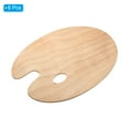 thumbnail image 3 of Uxcell 9"x12" Wooden Paint Palette Wood Color Mixing Oval Painting Palette with Thumb Hole 6 Pack, 3 of 6