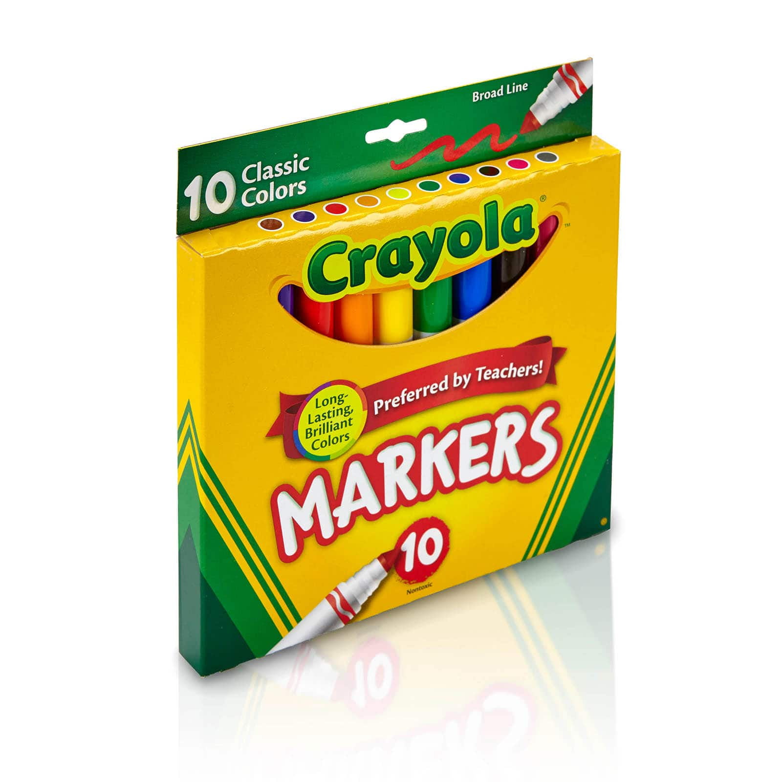Crayola Classic Broad Line Markers, Value Pack with 120 Count, 12 Pack