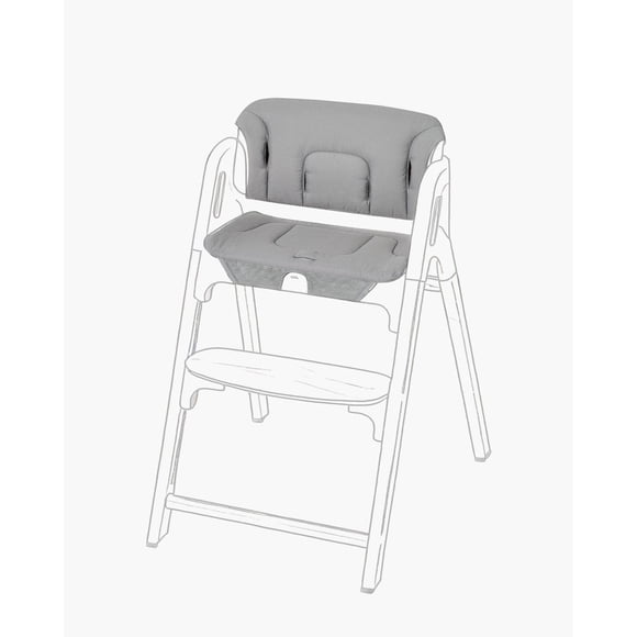 Set de cojín para silla de bebé Momcozy para sillas Dinerpal, gris