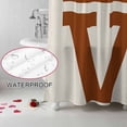 thumbnail image 5 of Love Rugby Shower Curtain, 72" x 72", Valentine's Day Abstract Brown Love Heart Heartbeat Rugby Waterproof Bathroom Curtain Washable Shower Curtain Set with 12 Hooks, 5 of 9