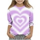 thumbnail image 2 of Blusas y camisas de cuello redondo y manga corta con estampado para niños, blusa de cuello redondo y manga tres cuartos, blusa de poliéster para niños de talla mediana, 2 of 5