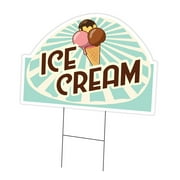 SignMission C-DC-1824-Ice Cream 3 18 x 24 in. Yard Sign & Stake - Ice Cream 3