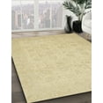 thumbnail image 3 of Ahgly Company Machine Washable Indoor Square Abstract Brown Gold Area Rugs, 7' Square, 3 of 7