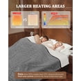 thumbnail image 3 of Eastvita King Size 90×100 Inch Thick Tufted Sherpa Heated Blanket with 10 Heating Levels/10 Time Settings/ETL Certified/Fast Heating/Grey, 3 of 7