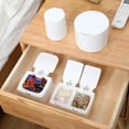 thumbnail image 3 of 15% OFF CLEARANCE! Modern Square Bathroom Vanity Countertop Storage Organizer Canister Jar for Cotton Swabs, Rounds, Balls, Makeup Sponges, Bath Salts, 3 of 6