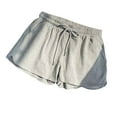 thumbnail image 2 of Loopsun Plus Size Womens Shorts, Summer Shorts for Women, Women's High Waist Drawstring Sports Loose Casual Wide Leg Shorts Gray XXL, 2 of 5