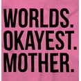 thumbnail image 2 of Worlds Okayest Mom Funny Mothers Day Womens Fitted Plus Size Graphic Tee Brisco Brands 2X, 2 of 5