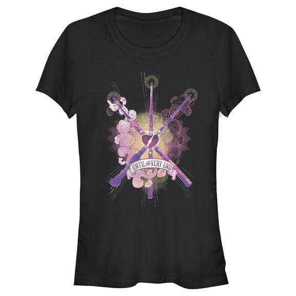 Junior's Harry Potter Love Until End Magic  Graphic Tee Black Medium