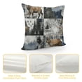 thumbnail image 4 of Qinduosi Rustic Farmhouse Style Throw Pillow Covers " Set of Cushion Covers for for Couch Sofa Print Pillowcases Blue Gray Outdoor Pillows Covers, 4 of 5