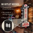 thumbnail image 4 of Licensed Pepsi Bottle Double-Sided LED Plaque 25" Vintage Light Up Wall Decor Retro Soda Logo Marquee Sign for Man Cave Bar Garage Game Room Battery Powered Metal Wall Art, 4 of 7