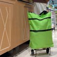 thumbnail image 4 of DISEN Folding Shooping Bag with Wheels Collapsible Trolley Bags Foldable Shopping Cart Reusable Shopping Bags Grocery Bags Shopping Trolley Bag on Wheels,Green, 4 of 8