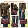 thumbnail image 4 of FORMRS Womens Shoulder Bag with Chain Strap Clutch Purse Cute Tote Handbag, Deep Red Leopard Pattern, 4 of 7