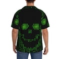 thumbnail image 3 of Honeii Numbers Skull for Men's Short-Sleeved Button-Up Collared Shirt Featuring A Pocket, Perfect for Beach Vacations, And Travel Adventures.-Large, 3 of 5
