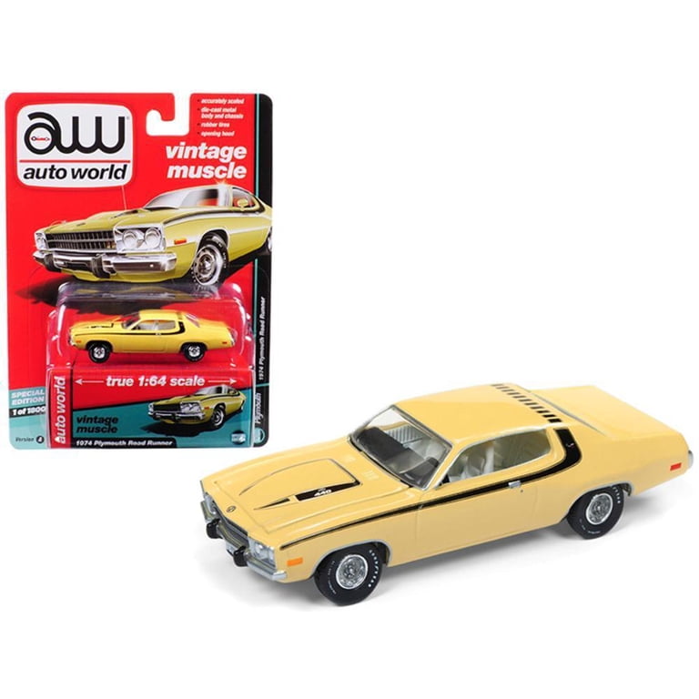 1974 Plymouth Road Runner Yellow Blaze with Black Stripes \Auto