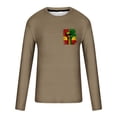 thumbnail image 4 of Blusas y camisas de manga larga con cuello redondo para hombre, blusa con estampado de liberación, de manga larga y cuello redondo, blusa para hombre., 4 of 5