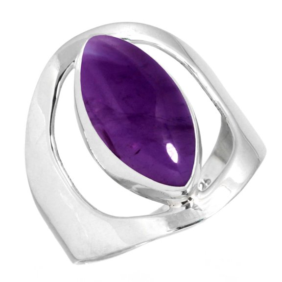 Natural Amethyst Women Jewelry 925 Sterling Silver Ring