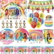thumbnail image 2 of Muñeca de arcoíris de dibujos animados, decoración de fiesta de cumpleaños temática, vajilla desechable, globo, adorno para pastel, Baby Shower, 2 of 5