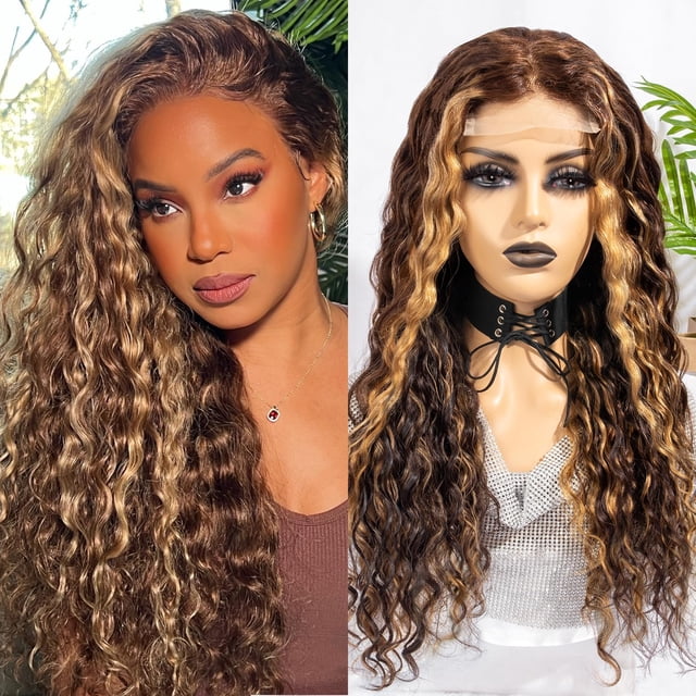 Yanonmyfd 200% Density Body Wave 13x6 HD Lace Front Wigs Human Hair 12A Brazilian Virgin Hair Lace frontal Wig For Black Women Natural Black With Pre Plucked Baby Hair (28 Inch, Body Wave Wig)