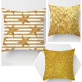 thumbnail image 2 of 8 Pcs/set Housse de Coussin Motif Plaqué Or Impression Numérique Housse de Canapé Or, 2 of 5