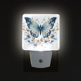 thumbnail image 3 of ALAZA Flowers on Butterfly Night Lights 2 Pack Plug-in Wall LED Nightlight Auto Dusk-to-Dawn Sensor Lamps, 3 of 7