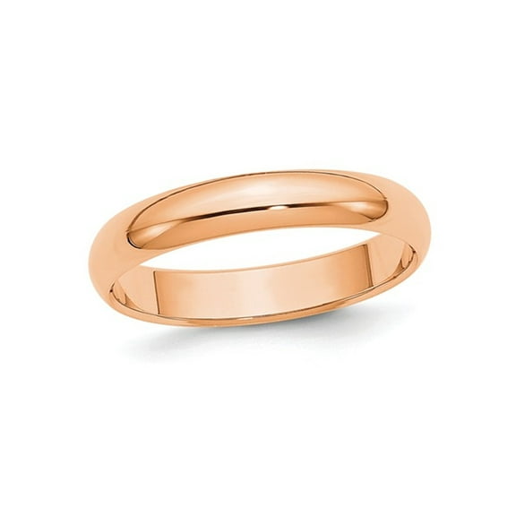 Ladies 14K Rose Pink Gold 4mm Polished Wedding Band Ring