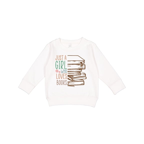 Inktastic Just a Girl Who Loves Books Reading Toddler Sweatshirt