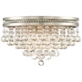 thumbnail image 5 of Vienna Full Spectrum Luxury Ceiling Light Flush Mount Fixture Brushed Nickel 15 1/4" Wide Crystal Droplets for Bedroom Hallway, 5 of 8