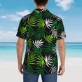 thumbnail image 6 of Bixox Men's Hawaiian Shirts Men's Tropical Leaves1 Print Short-Sleeve Shirt-Small, 6 of 8