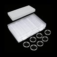 thumbnail image 3 of Capsules de Pièces 30mm Porte-Pièces en Plastique, Fournitures de Collection de Pièces avec Joint de Protection en Mousse (17/20/25/27/30mm)-, 300 x Boîtes Rondes 300 x Tampons de Réglage 3 x Boîtes de Rangement, transparent, 3 of 8