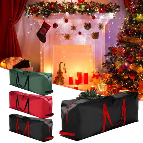 romoty XL Size 65x15x31 Inch Christmas Tree Storage Bag, Moth-Proof Oxford Cloth, Heavy-Duty Tall Tree Organizer